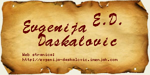 Evgenija Daskalović vizit kartica